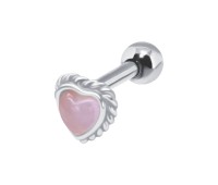 Pink Milky Heart Helix Ear Piercing TIP-3413